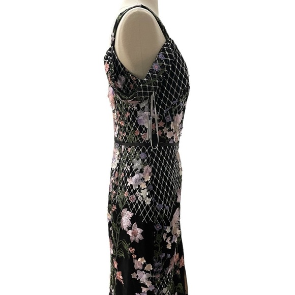 MARCHESA NOTTE Floral Cold-Shoulder Gown - Picture 6 of 8